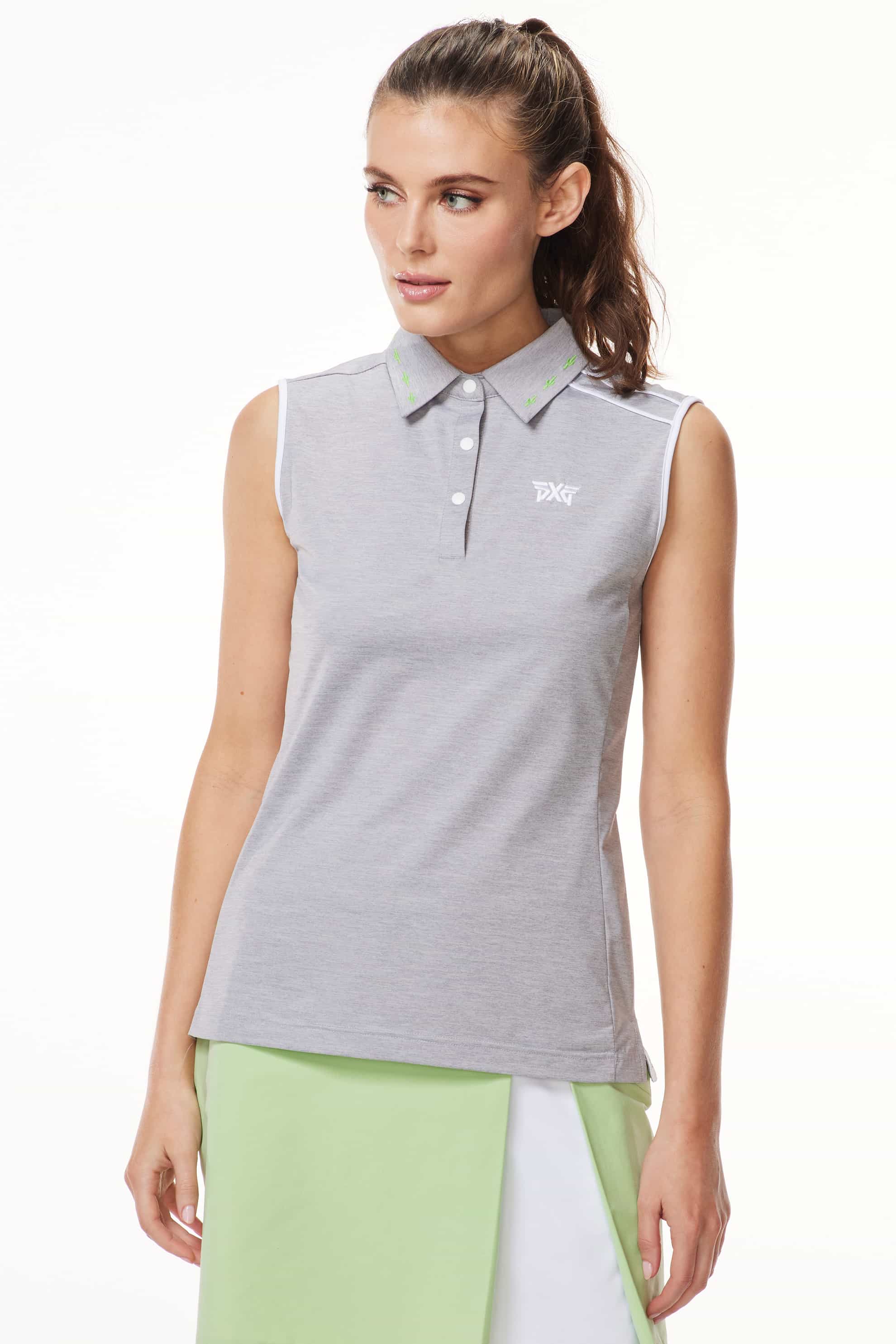 Womens sleeveless clearance shirts with collar